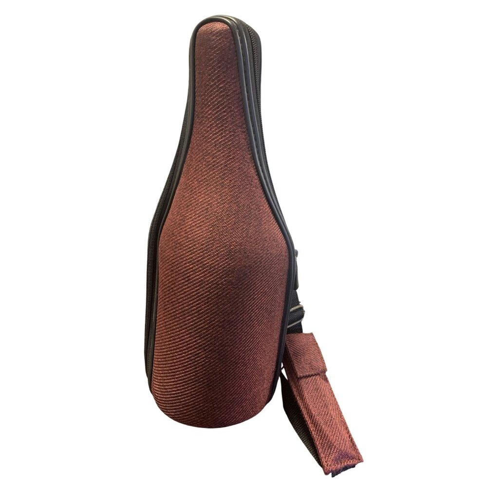 Caddy O Burgundy Wine Bottle Carrier Insulated Cooler Corkscrew Adjustable Strap